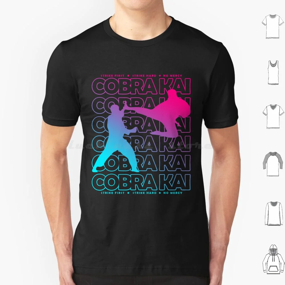 Kai T Shirt 6xl Cotton Cool Tee Kai Snake 80s 90s Strike First Strike Hard No Sweep The Leg Karate Sports Fangs