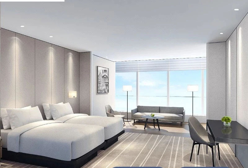 Furniture Standard Room Full Bed Hotel Furniture Bed Villa Homestay Chain Hotel Apartment Room Furniture