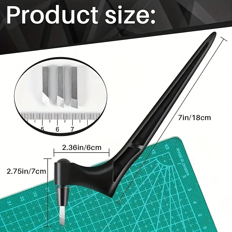 1pc DIY Craft Cutting Tools  Art Craft Cutting Craft Tool with 360 Steel Rotating Blade Safety Cutter Paper 360 ° Rotation ﻿