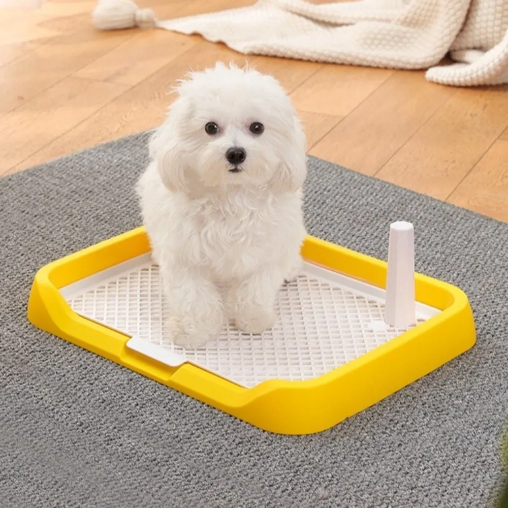 

Splash-Proof Dog Training Toilet Mesh Open Top Dog Potty Toilet Plastic Removable Net Dog Potty Trainer Indoor Use