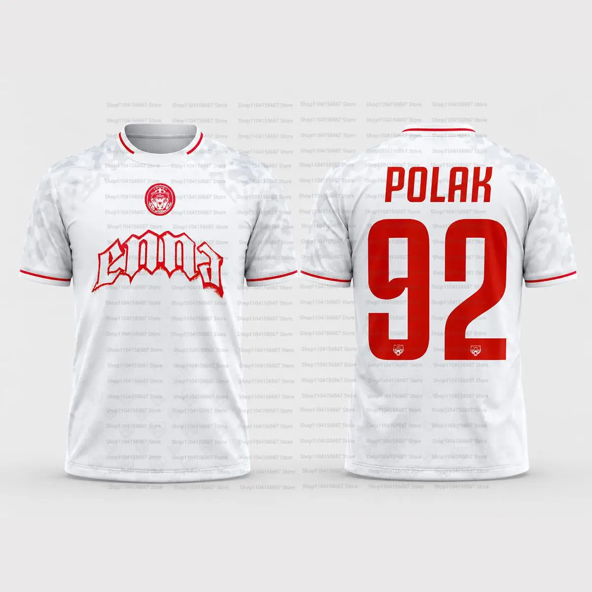 92 Polak Team Jersey, French Rapper, Football Club, Large Music Cd, Unisex T-shirt, Fan Gift, 3d Printed Short Sleeved Shirt Top