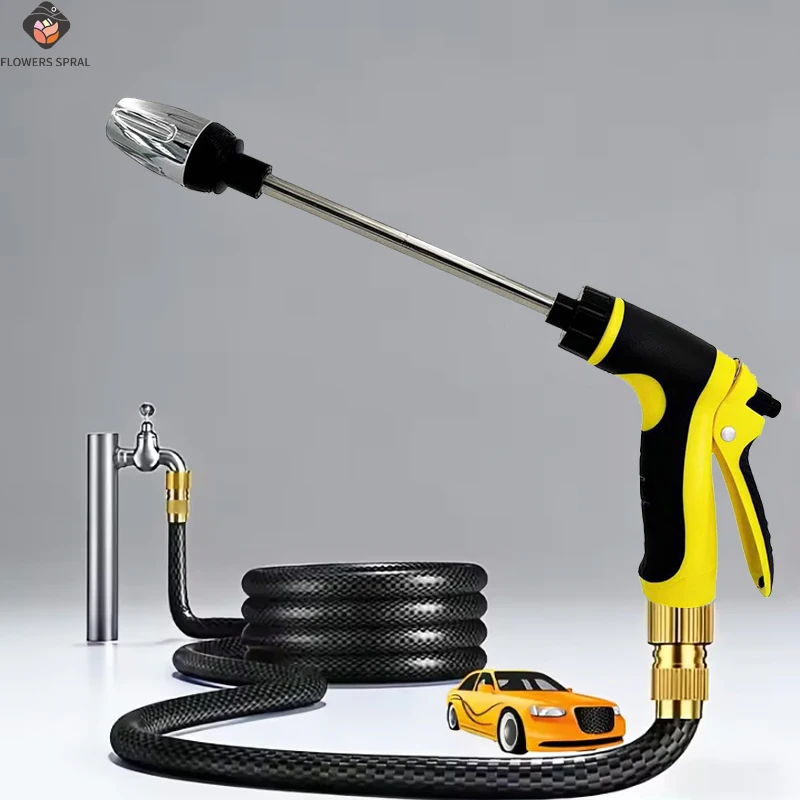 2026 High Pressure Water Spray Gun Car Washing Tool Lawn Watering Hose Accessories Portable Car Spray Gun Cleaning Tool