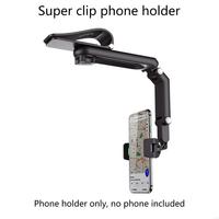 AP28 Sun  Car Phone Holder Mount Cell-Phone Stand Adjustable Arm Cradle Clip for Sunvisor Rearview Mirror Steering Wheel