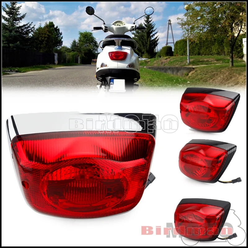 Turn Signal Light Indicator Blinker Tail Brake Lamp & Taillight Trim For LX50 LX125 LX150 S50 S125 S150 4V 4T Scooter Motorcycle