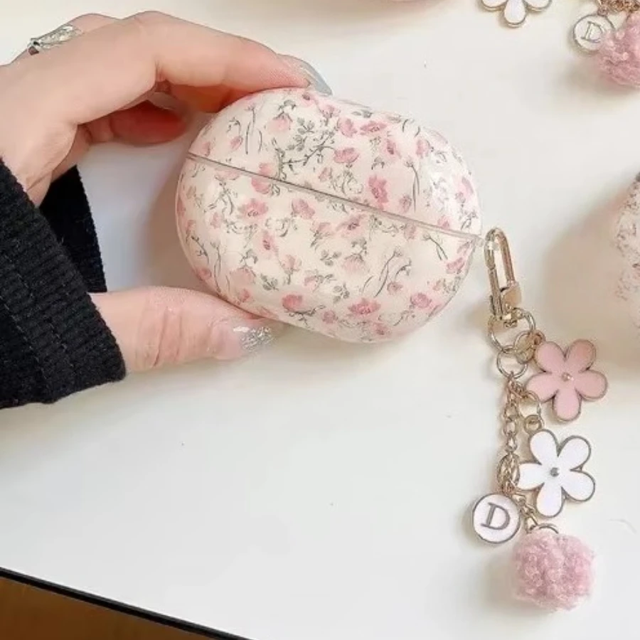 حافظة لهاتف سامسونج جالاكسي Buds3 / buds3 pro، غطاء حماية لسماعات الأذن من السيليكون على شكل زهرة ملونة لهاتف جالاكسي Buds3 pro