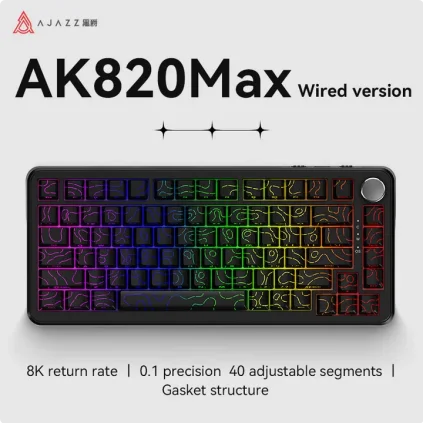 Ajazz AK820 MAX 75% Mechanical Keyboard, Magnetic Keyboard with