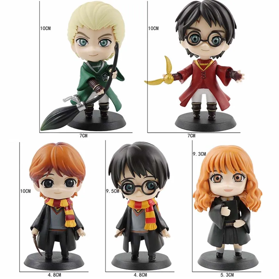 3-10 szt. Q Posket Harry Potter Seria Edycja Urocza Figurka Akcji z Animacji Model Hermione Granger Ron Weasley Kolekcja Zabawka dla Dzieci