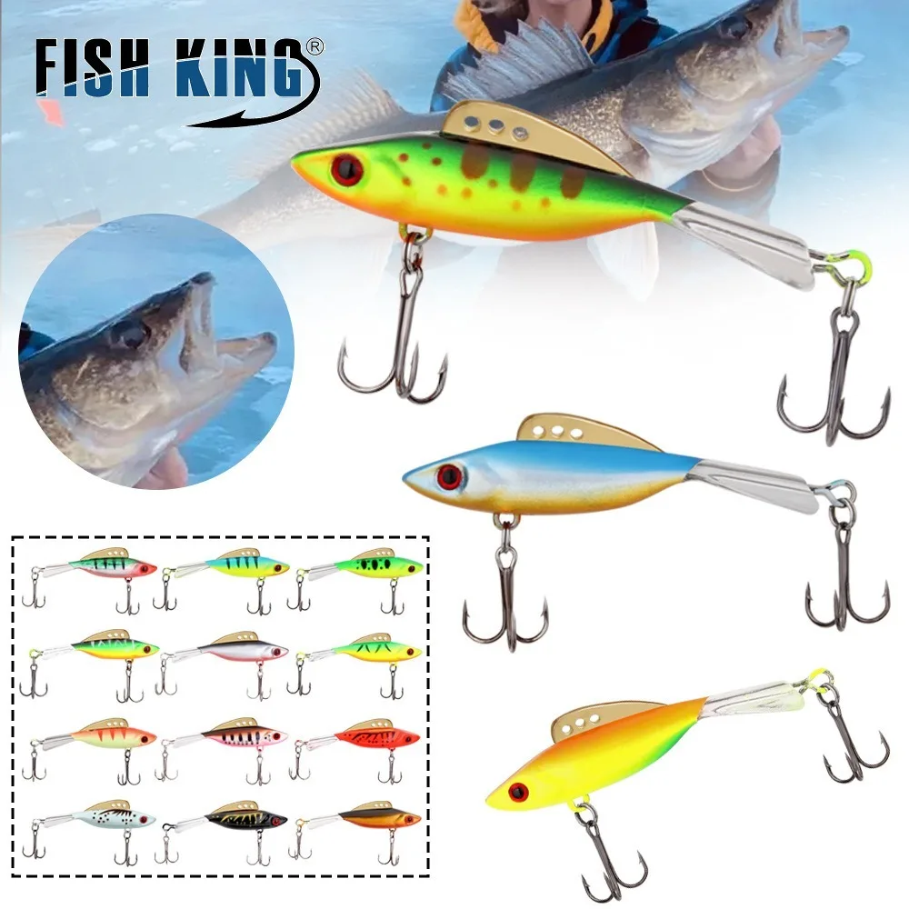 4.6cm 8g Winter Ice Fishing Lure Artificial AD-Sharp Spoon Metal Lures Balancer Walleye Lead Hard Hook Diamond