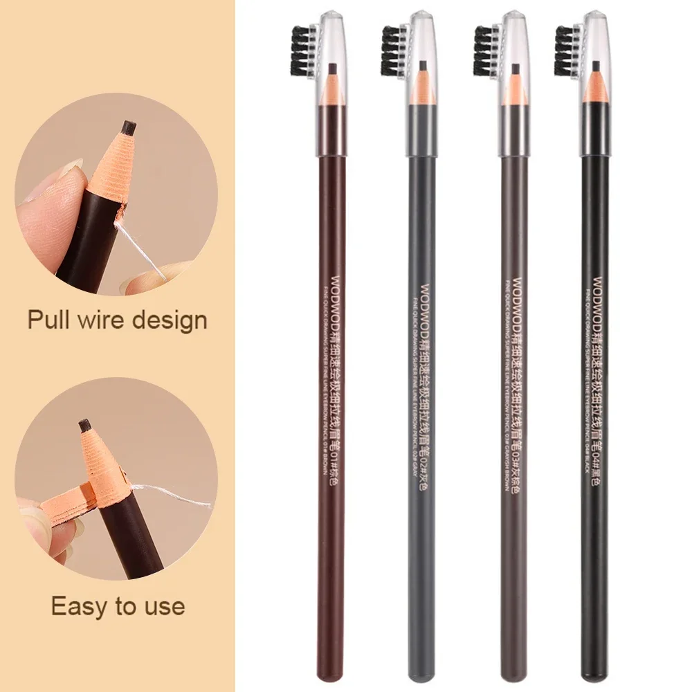 Professional Microblading Eyebrow Pencil Tattoo Waterproof Long Lating Brow Tint Makeup Eyeliner Eyebrow Pen Enhancers Cosmetics