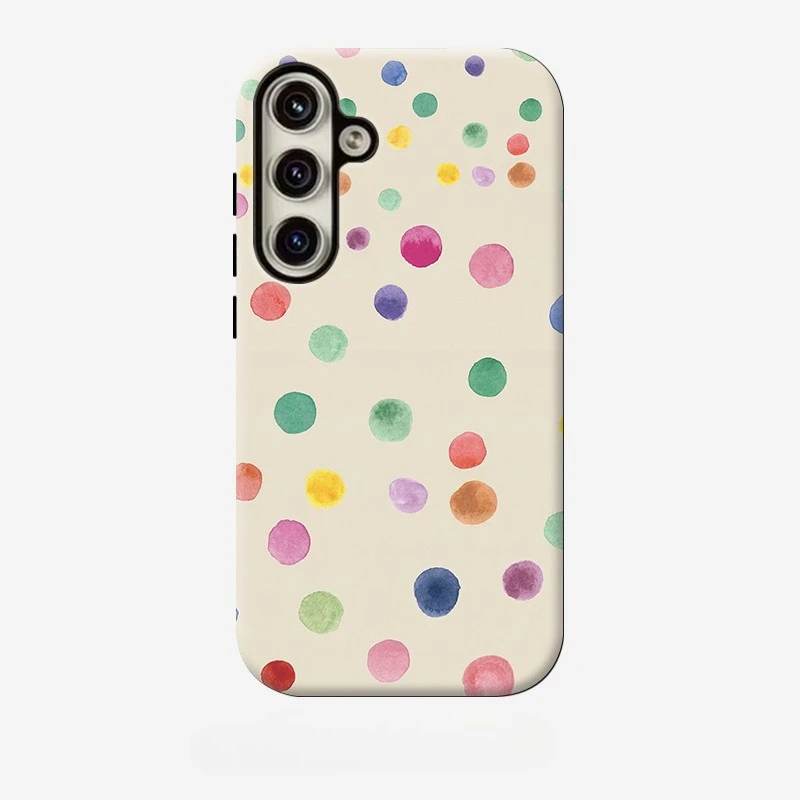 Cute colorful polka dots Film Two-in-One Fashion phone case for Samsung Galaxy S26/S25/S24/S23/S22 FE Ultra Plus Dropresistant