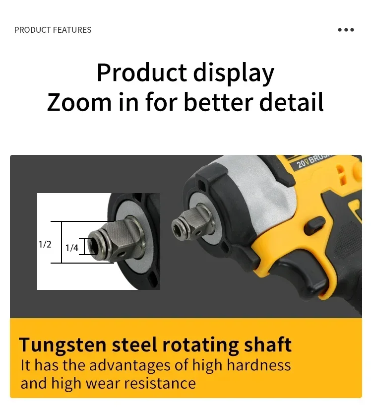 2025DEWALT DCF922 مفتاح ربط لاسلكي قابل لإعادة الشحن عزم دوران عالي 406Nm (عكس) 1/2 "2500 دورة في الدقيقة أدوات طاقة البطارية العالمية 20 فولت