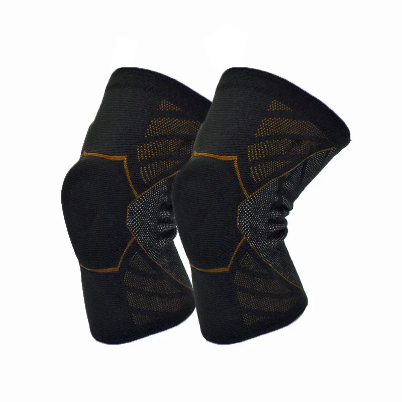 กีฬาเข่า Pads เข่าป้องกันวิ่งฟุตบอลเดินป่าบาสเกตบอล Squatting ฟิตเนสสนับสนุนซิลิโคนฤดูใบไม้ผลิเข่า Pads