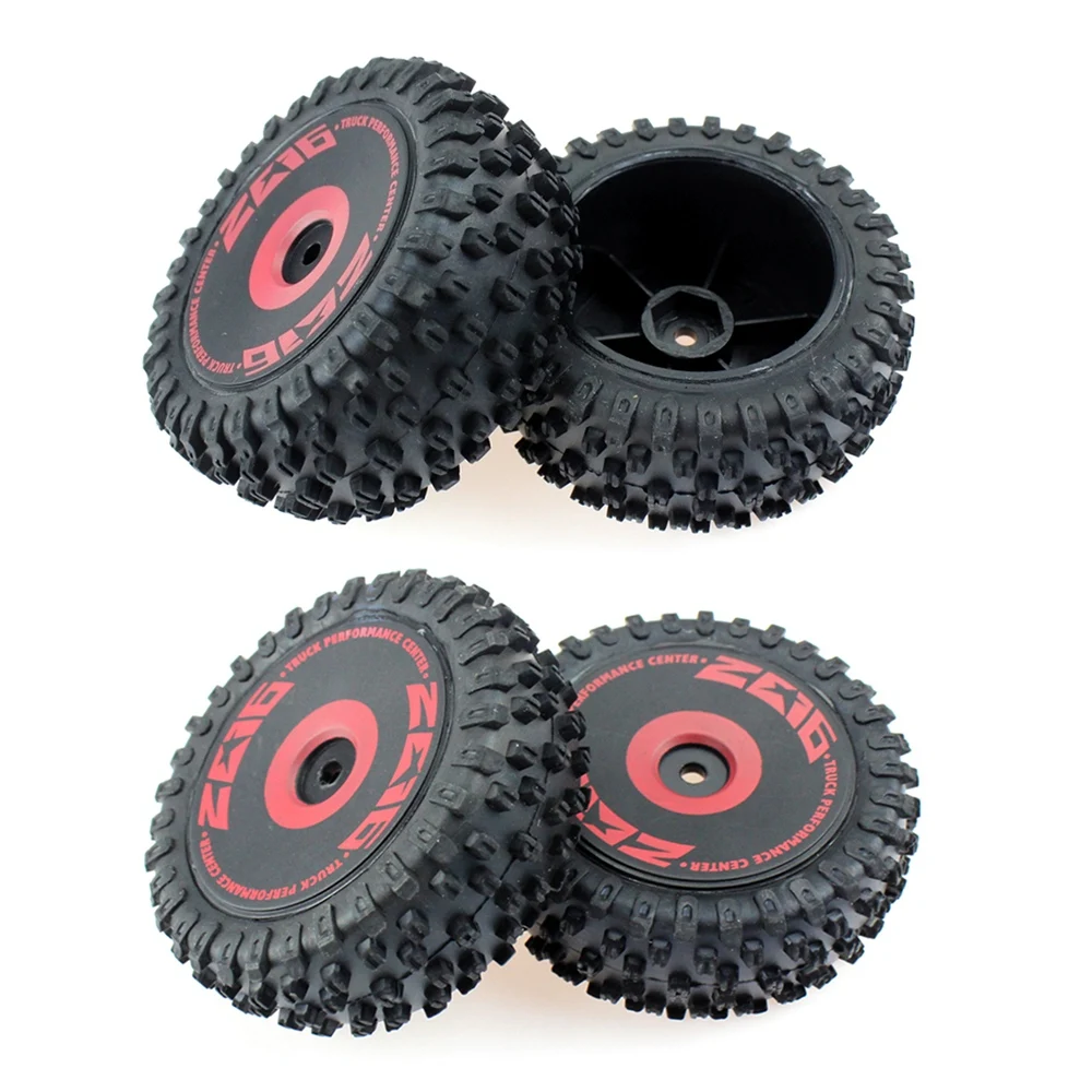 4Pcs Front and Rear Tires Wheel Tyre for Wltoys 124016 1/12 RC Car Upgrade Parts Spare