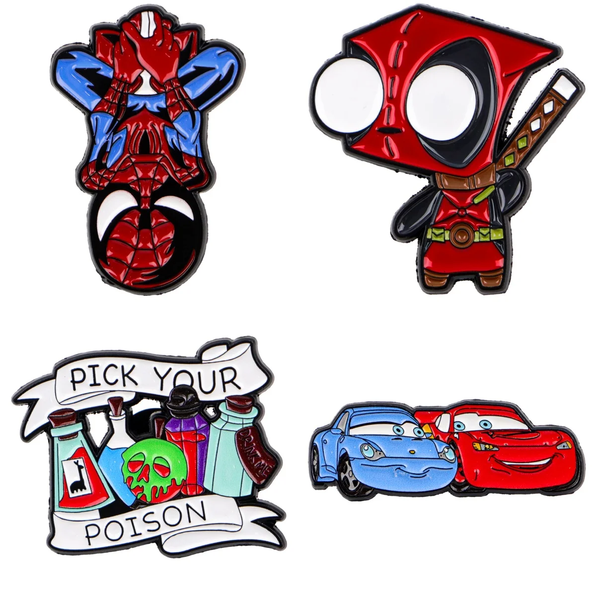 

Poison Bottle Enamel Pin Cool Stuff Badge On Backpack Lapel Pins Halloween Brooches for Jackets Cosplay Accessories Gift Toys