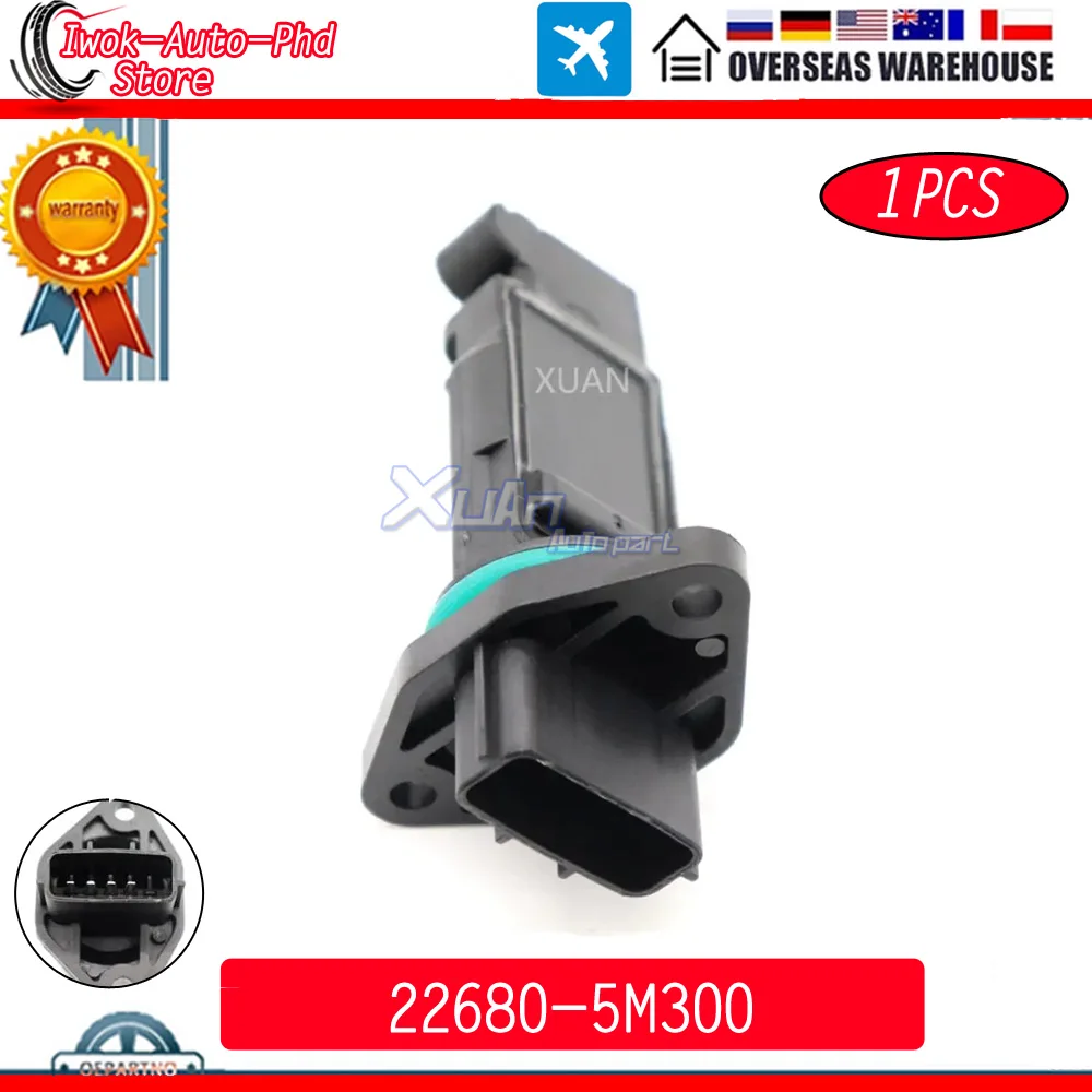 XUAN 22680-5M300 MAF MASS AIR FLOW METER SENSOR For Nissan Patrol Maxima Almera X-Trail Subaru Impreza Forester Infiniti I30 G20