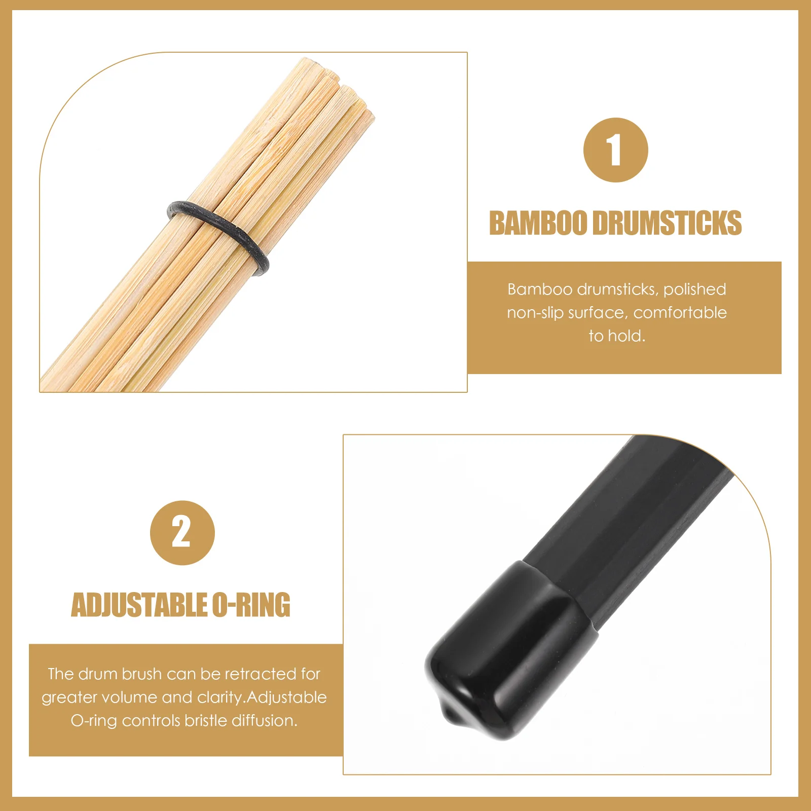 

Accessories Drum Stick Drumsticks Bamboo for Percussion Instrument Mallet