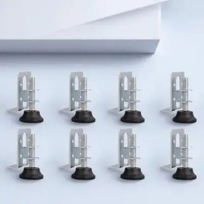 

8 Pcs Adjustable Furniture Feet Levelers Durable Carbon Steel Galvanized Non Slip Pads for Wardrobe Cabinet Leg Mats