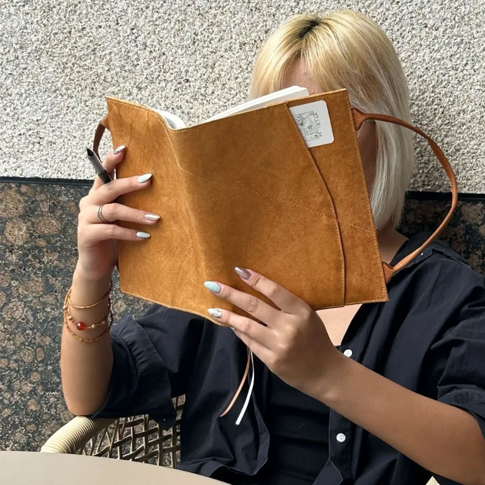Premium Tyvek Book Cover, Portable Hand‑held Notebook Protector Shell, Waterproof Book Sleeve for A5 B5, Cultural Creative Stationery Supplies