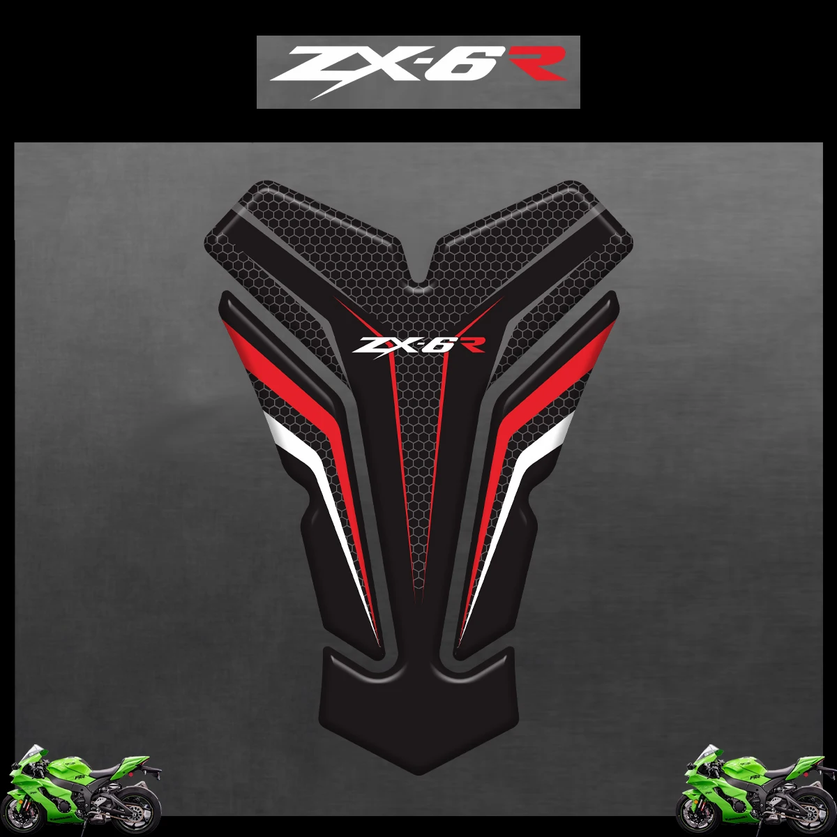 3D Motorcycle Tank Pad Protector Stickers For Kawasaki ZX6R ZX-6R ZX6 R ZX636