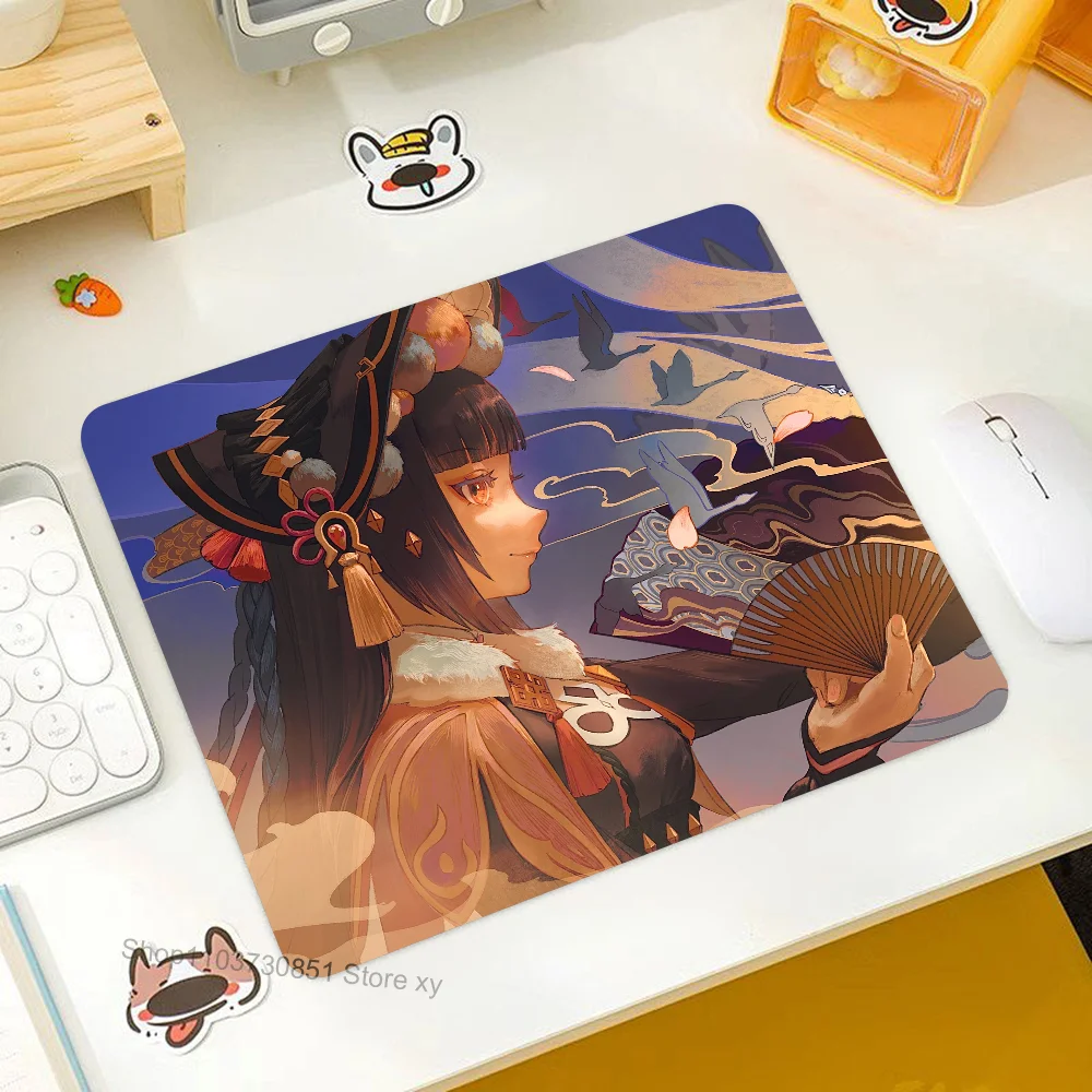 

Yun Jin Genshin Impact Mousepad RGB Small Size Gaming Mouse Pad With LED Light Desk Mat Super Smooth Non-slip Rubber Bottom