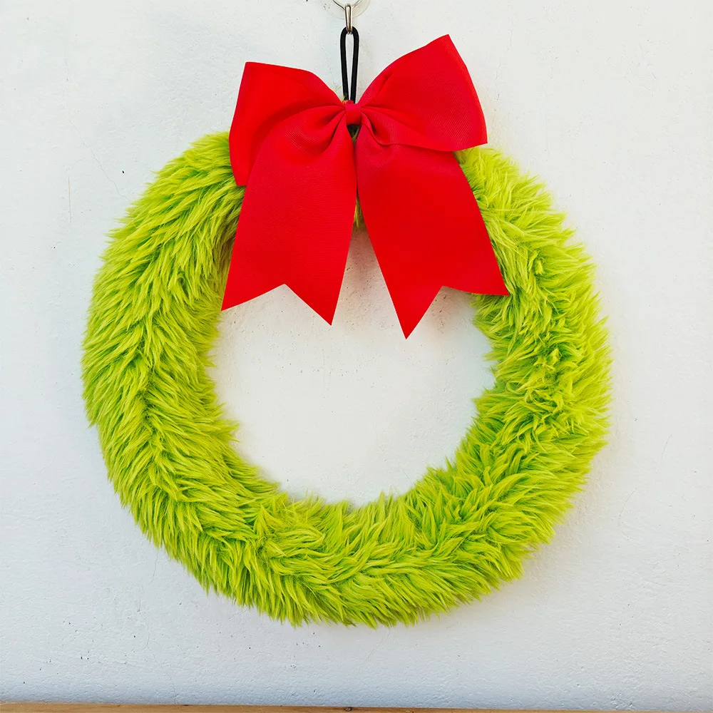 

DSA Christmas plush wreath Christmas wreath Christmas wreath door hanging front door closet dining table decoration