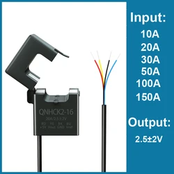2.5±2V current sensor split core CT transformer clamp 10a 20a 30a 50a 100a QNHCK2-16 Hall effect current transducer 2.5v±0.625v