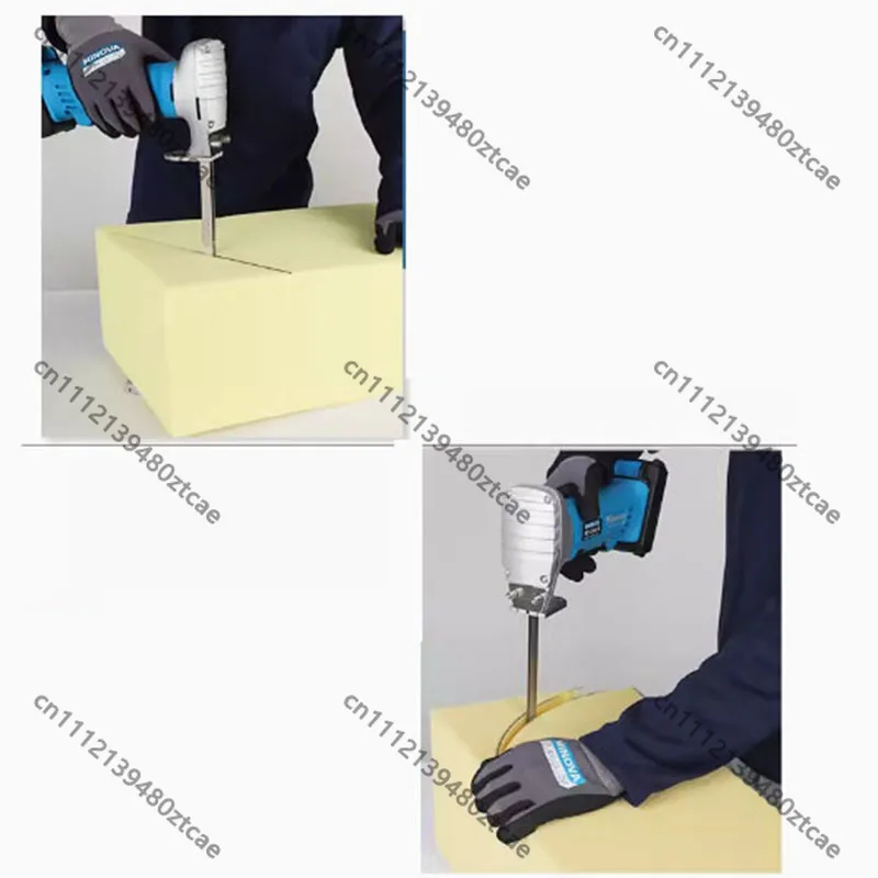 18V 2.0Ah Cordless Reciprocating Sponge Saw, 15/20/30CM Blade For High Density Foam Sponge Cutting