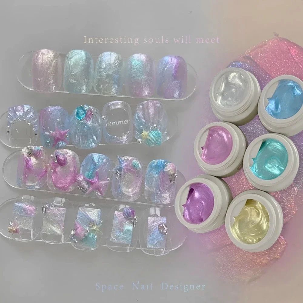 Żel do paznokci 3D Sculpture Painting, ulepszony, solidny, rzeźbiący, perłowy kremowy lakier żelowy, efekt Aurora, malowane kwiaty, narzędzie do manicure.