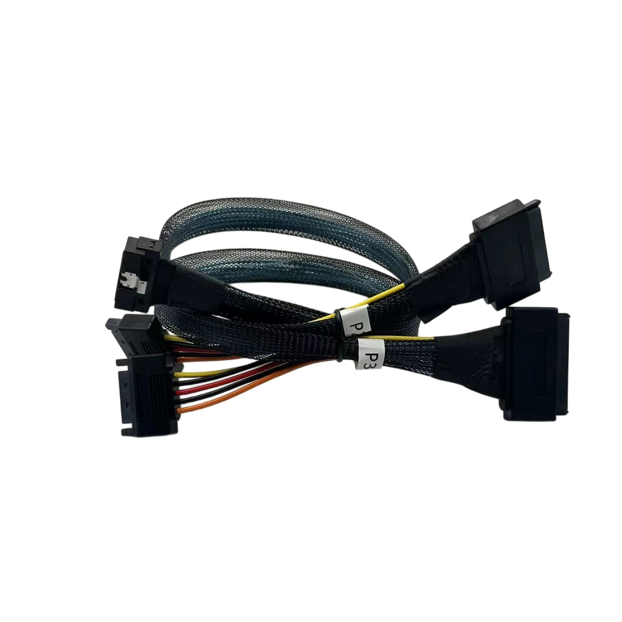 PCI-E Slimline LP Low profile SFF-8654 8I 74P to 2X SFF-8639 U.2 U2 with 15P SATA power NVME for SSD Cable