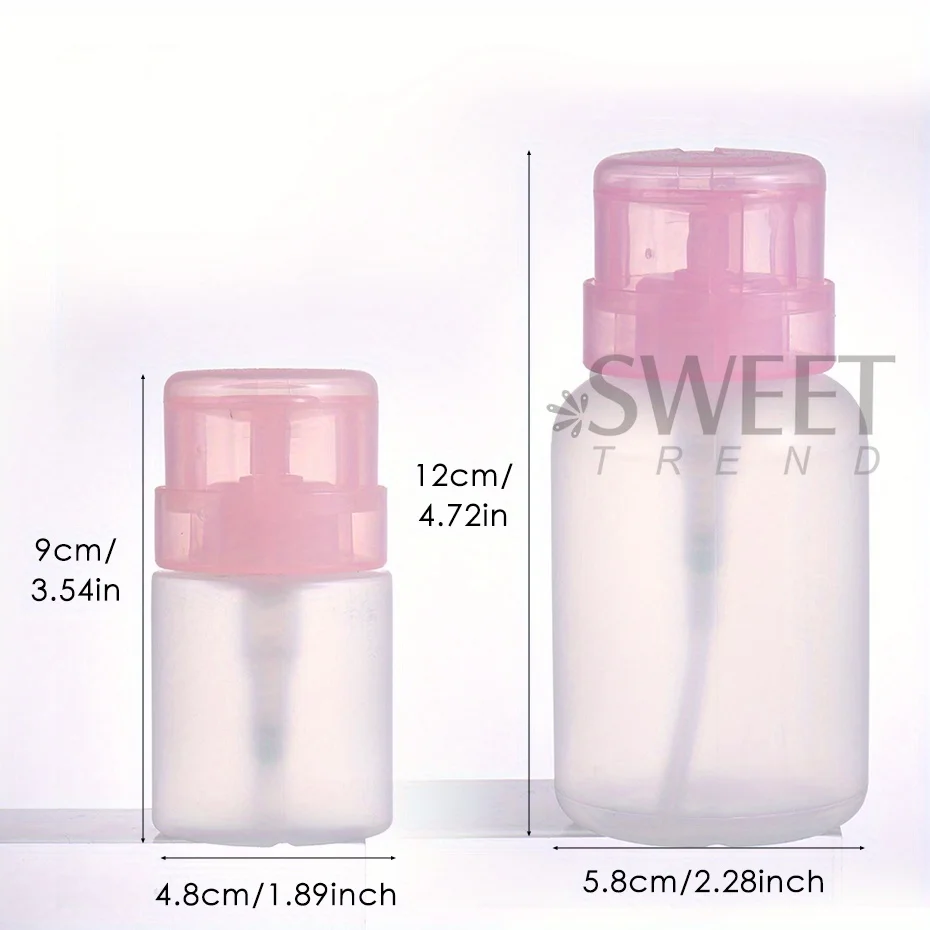 100/200 ml Leere Presse Pumpe Spender Kunststoff Abschließbare Auslaufsicher Nägel Polish Entferner Gepresste Flasche Make-Up Werkzeuge Flüssigkeit lagerung – Detail 10