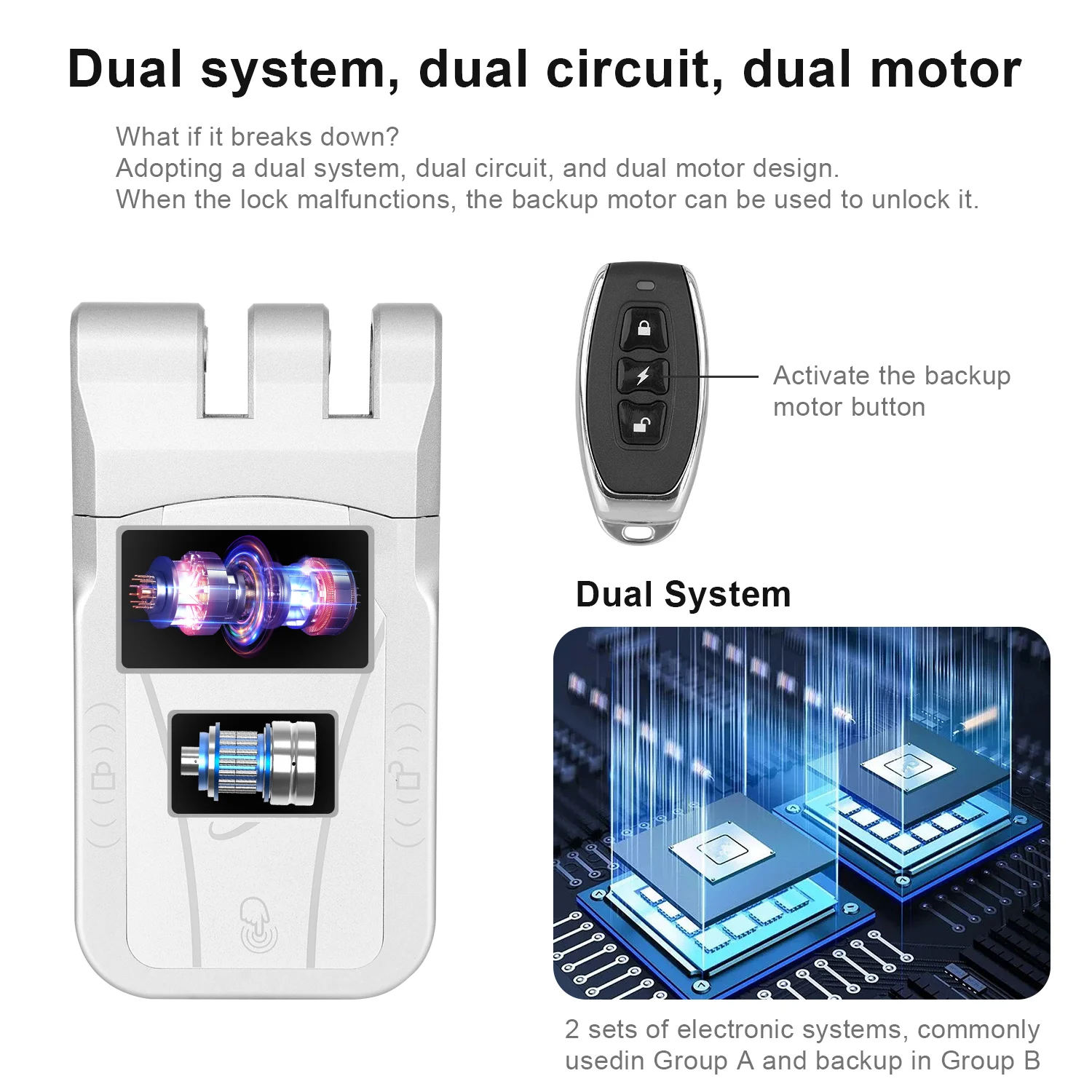 YiHESZ قفل باب بالتحكم عن بعد محرك مزدوج قفل يعمل باللمس/فتح 433 ميجا هرتز غير مرئي ديدبولت قفل ذكي Tuya App Control VS Wafu 026