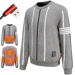 Heated Sweater Jacket USB Winter Warm Outdoor Electric Heating Jackets Warm Sprots Thermal Coat Clothing Heatable Cotton jacket