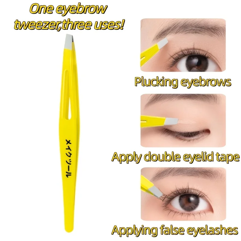 High-Quality Stainless Steel Eyebrow Tweezers Hair Removal Facial Care Tools Eyebrow Shaping Trimming and Beard Care Tool