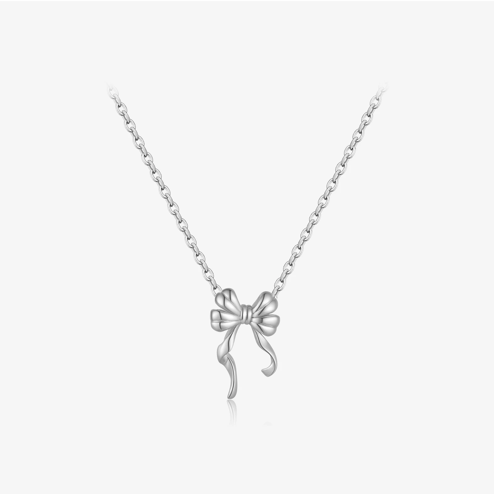 

VEWANT стерлингового серебра 925 пробы, кулон с бантом, длинное ожерелье, 2025, роскошное крошечное ювелирное изделие на годовщину свадьбы и день Святого Валентина, подарок