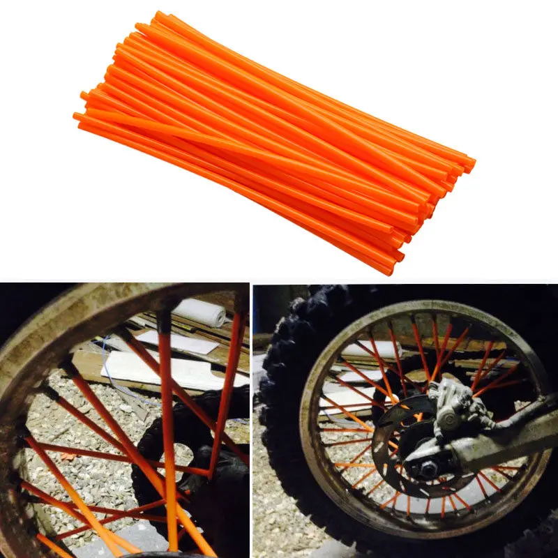 36 Pieces Motocross Wheel Spoke Wraps Set Universal Covers for Dirt Bike Motorcycle Rim Skin for Adults