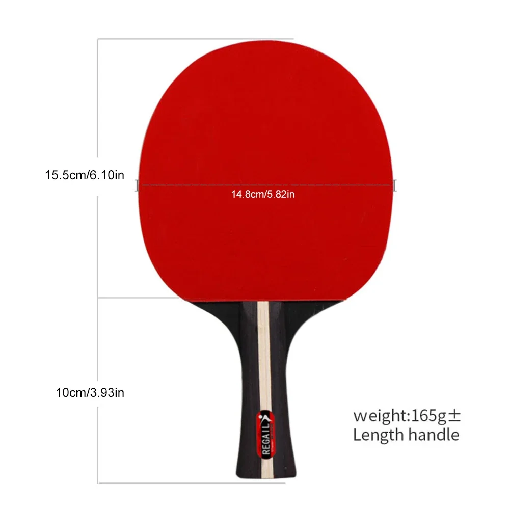 Tafeltennis Paddle Professionele Training 2 Bat 3 Ball Tafeltennis Racket Set Pakket 2 Spelers Voor Beginners Training Wedstrijd