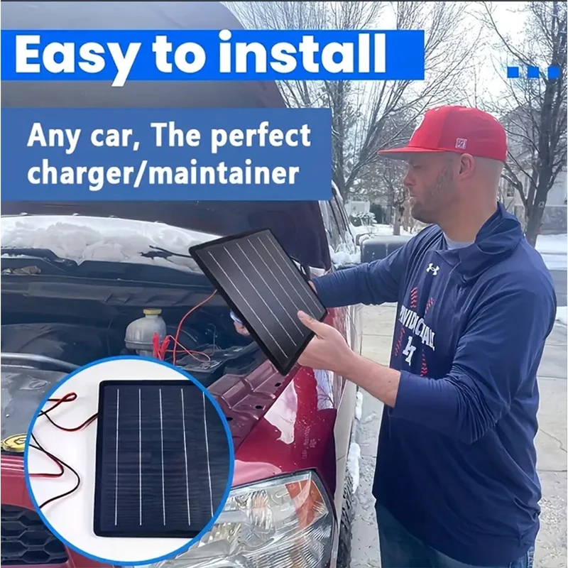 

50W Solar Panel Trickle Charger For Car Battery Solar Battery Maintainer Car Truck Boat RV Motorcycle Marine Trailer Power Bank