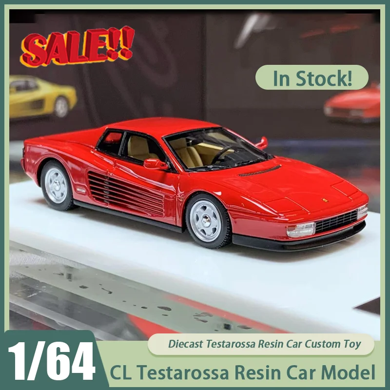 

New In Stock CL 1:64 Testarossa Resin Car Model Miniature Diecast Ornaments Testarossa Static Limited Custom Toys Kids Gift