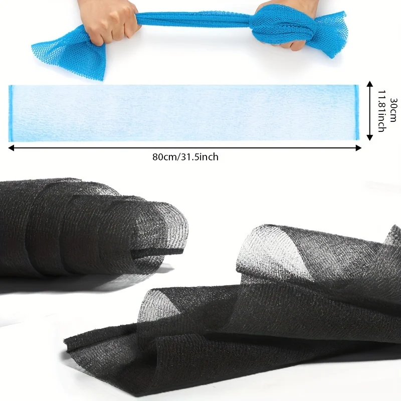 (3-Pack ) Exfoliating Sponge Loofah Exfoliating Washcloth Towel African Net Sponge Japanese Washcloth Exfoliating Body for Body
