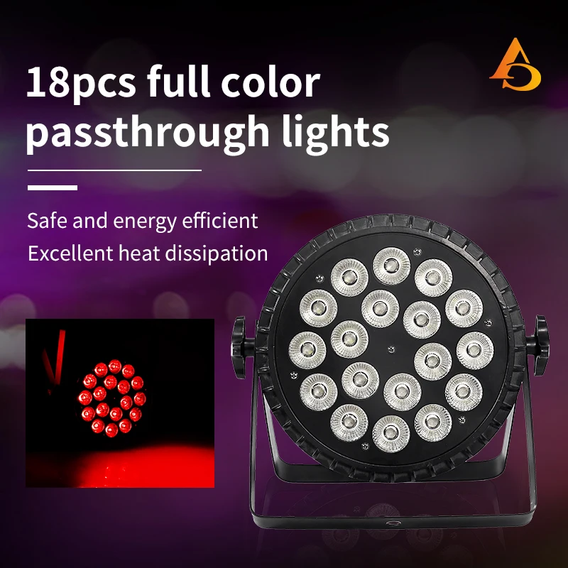 LED الاسمية 18x18 واط RGBWA + أضواء الأشعة فوق البنفسجية 6in1 LED الإضاءة DMX512 ديسكو ضوء المهنية المرحلة Dj المعدات شحن سريع