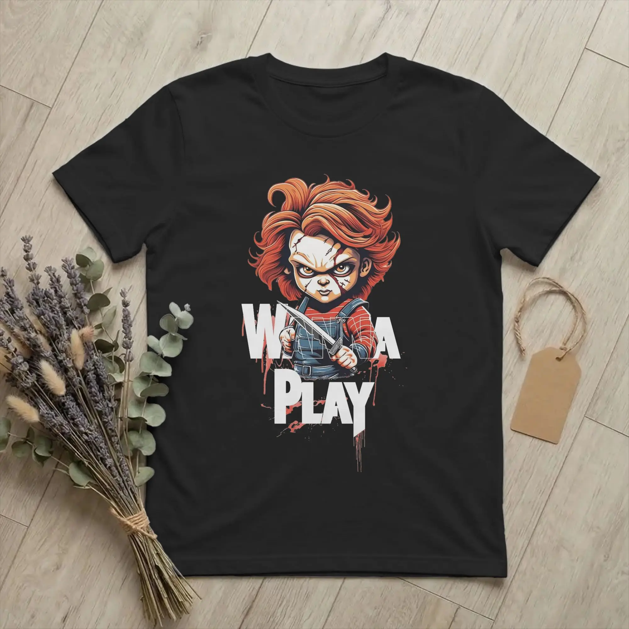 Fear Of Samael  Chuckys Halloween Movie Horror T Shirt Unisex Cotton Clothing Novelty Horror Child's Play  Crewneck Short Sleeve