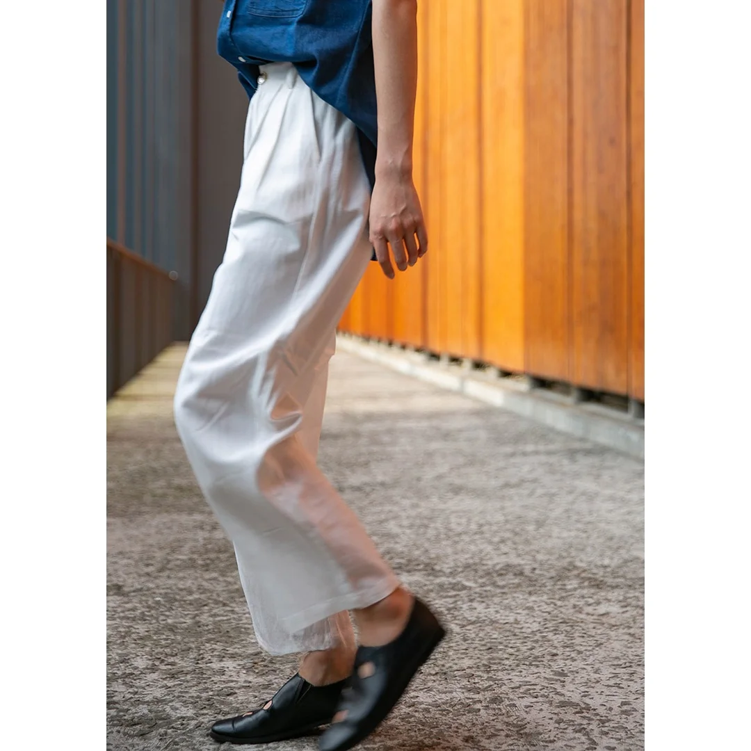 

Женские летние брюки DOROTHY с высокой талией из хлопка и льна, новые, свободные, прямые, длинные, приятные к телу, универсальные, широкие штанины