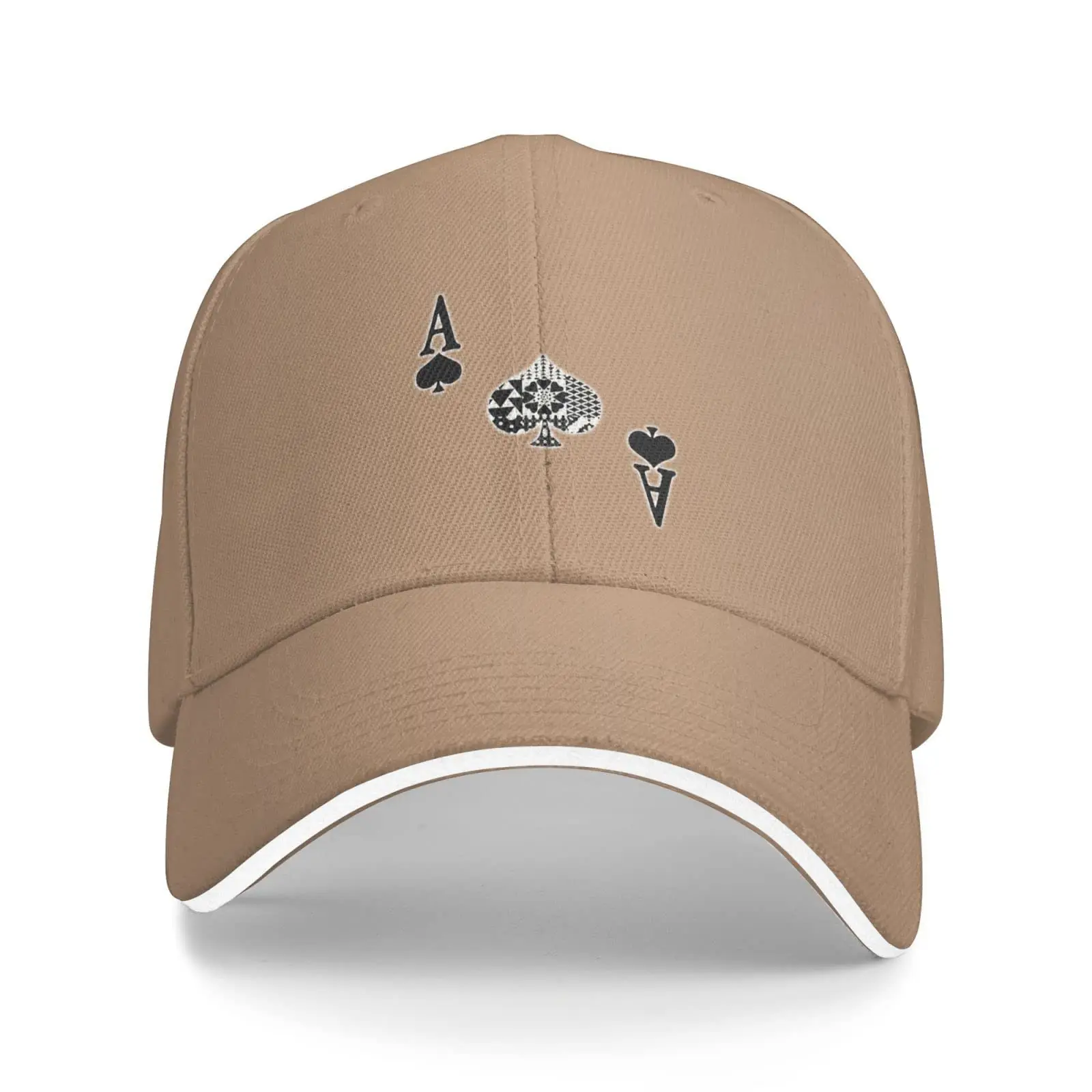 

Unisex Ace of Spades Poker Baseball Cap Adjustable, Geometric Baseball Hat for Women Men Natural