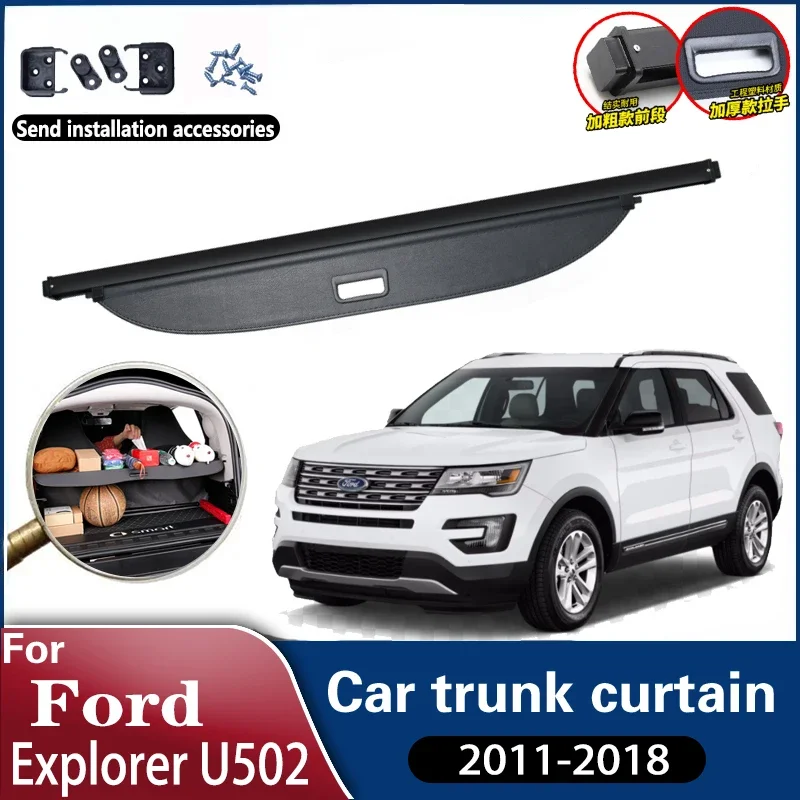 

Car Trunk Curtain For Ford Explorer Accessories 2011~2018 U502 Auto Trunk Curtain Rear Rack Partition Shelter Car Accessories