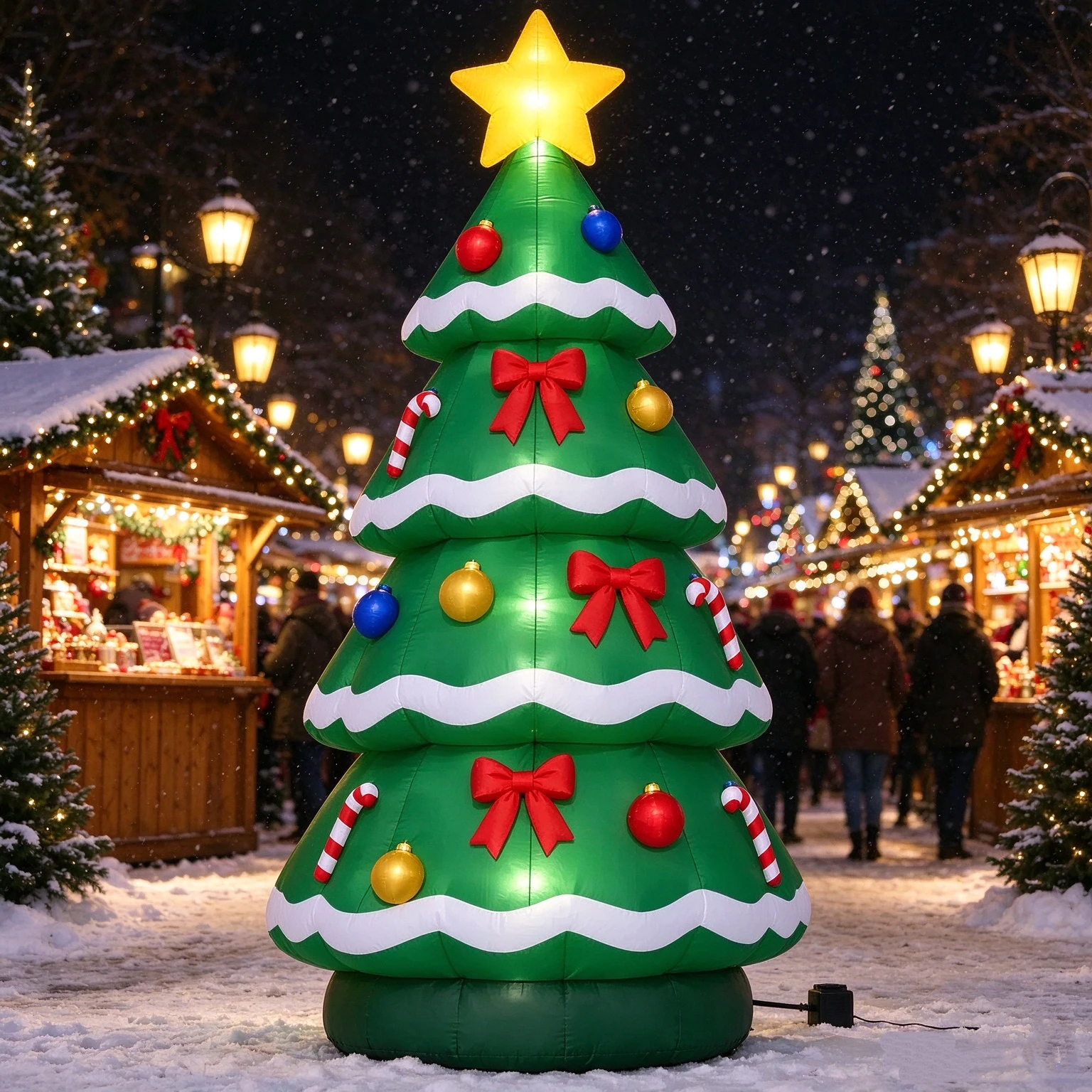 Custom Giant Inflatable Christmas Tree with LED Light, Blow up Christmas for Backyard, Shopping Mall and Event Decoration