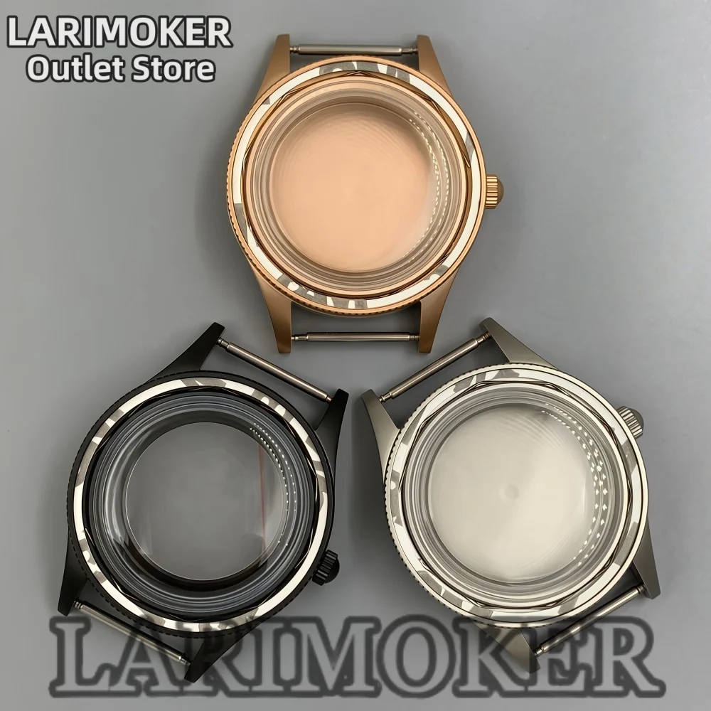 

LARIMOKER 40mm Diver Watch Case Stainless Steel Domed Sapphire Crystal Ceramic Bezel Fit NH35 NH36 PT5000 ETA2824 Movement