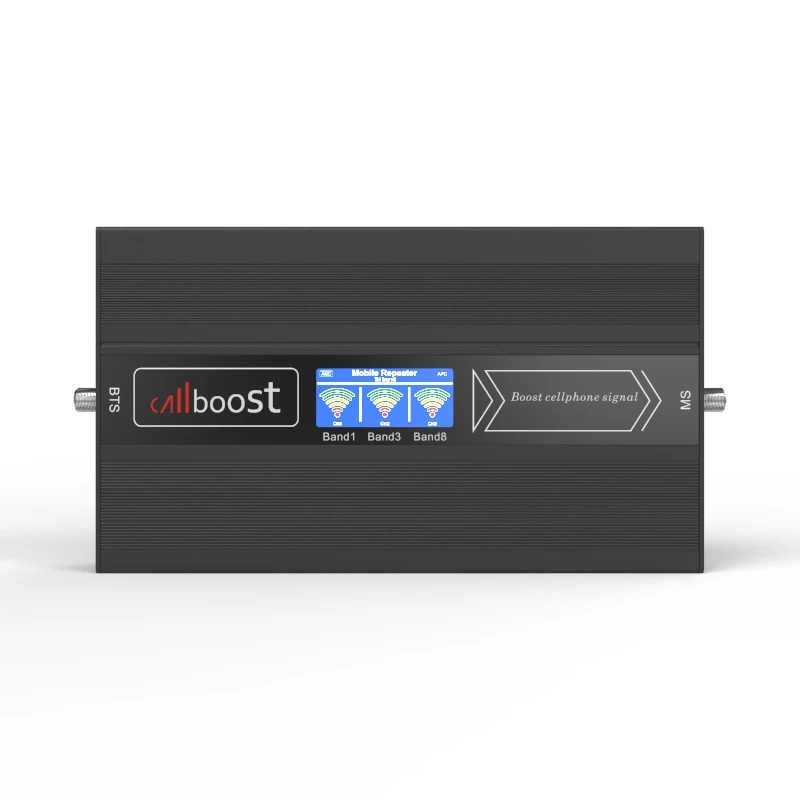 

900 1800 2100 MHz Tri-Band Signal Extender 2G 3G 4G LTE Mobile Network Repeater 70dB 20dBm ALC GSM Cell Phone Signal Booster