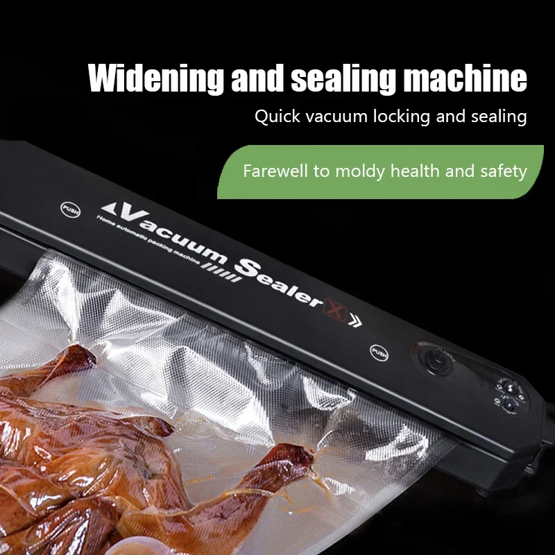 Vacuum Sealer 220V Automatic Packaging Machine Food Vacuum Sealer with 10pcs Free Vacuum Bags Household Vacuum Food Sealing