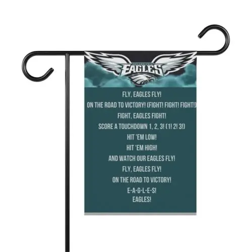 Águilas de Filadelfia, canción de lucha, pancarta de jardín y casa KKL