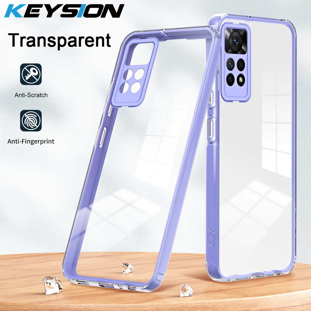 

KEYSION Shockproof Clear Case for Redmi Note 12 Pro 4G Transparent TPU+PC Phone Back Cover for Xiaomi Redmi Note 12 Pro+ 12 5G